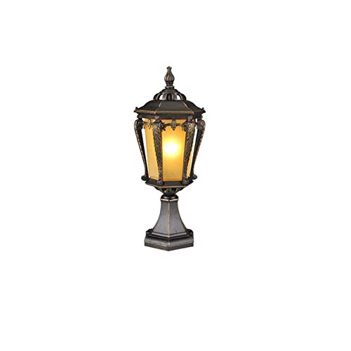 Lampadaire extérieur en métal vintage IP55 E27 pour allée et pelouse de villa