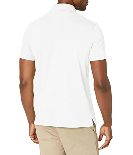 Image of Tommy Hilfiger Men's Short Sleeve Cotton Pique Flag Graphic Polo Shirt in Custom Fit