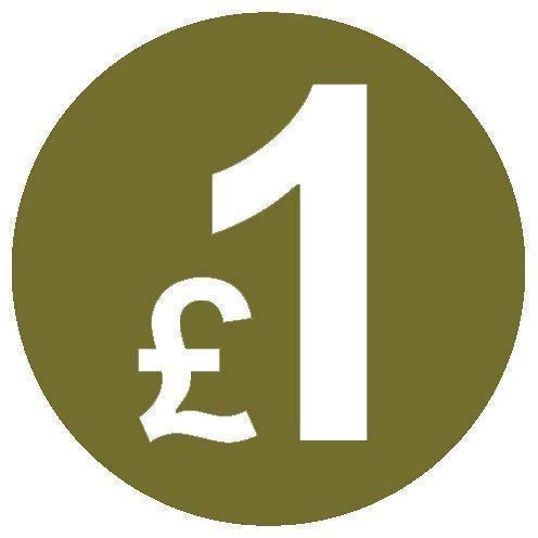 from 99p to £10 - Pack of 200 Gold 20mm Price Stickers/Sticky Labels - 40 Different Prices to Choose from (Gold £1)