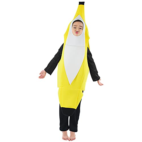 Besutolife Kids Banana Costume for Boys Girls Halloween Costumes Role Play Costume for Kids Light Weight Banana Dress Up 4-8T - image 1