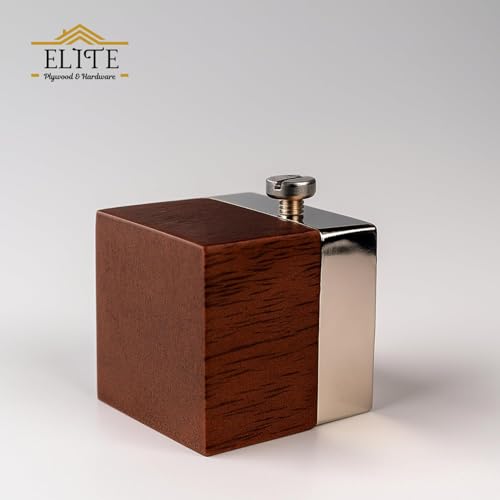 Image of Urban Elite Premium Curtain End Cap - Elegant Decorative Rod Finial for Window Drapes, Smooth Finish, Durable & Stylish, Perfect for Home & Office Decor (Square, Wooden, Medium)