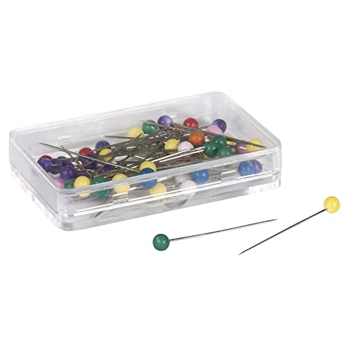 Rayher 53875999 alfileres con Cabeza de plástico, 31 x 0,6 mm, Caja SB-Box, 50 Unidades,