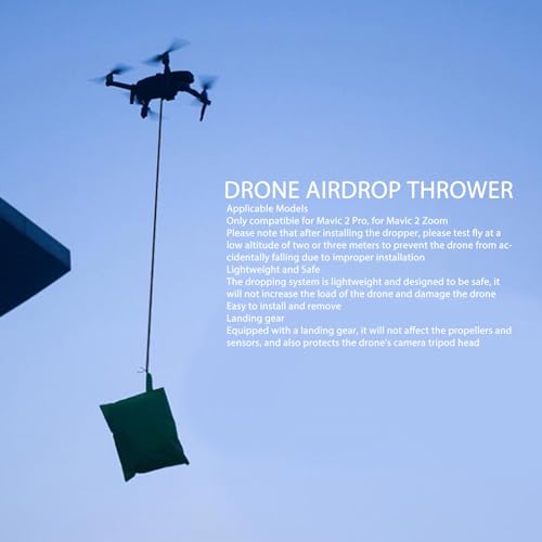 Système de Largage de Drone pour Mavic 2 Pro Zoom, Léger et Sûr, Transport de Utile, Libération de Chute pour Ligne de Pêche, Libération D'appât, Sauvetage de Mariage