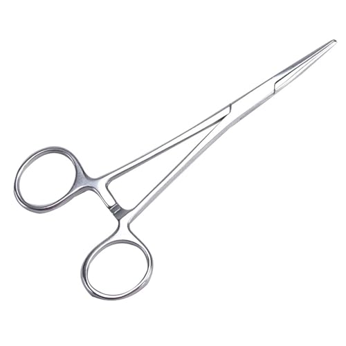 iLamvie Pinzette in Acciaio Inox,Pinza per Pesca,Forbici da Toelettatura per Animali Domestici,Clip di Bloccaggio per Pulizia dell'Orecchio di Animali Domestici(12.5cm)
