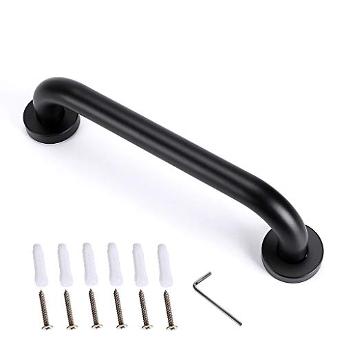 Sumnacon 12 Inch Bath Grab Bar, Sturdy Aluminium Shower Safety Handle For Bathtub, Shower, Toilet, Come With Mounted Screws, Black #TOP5