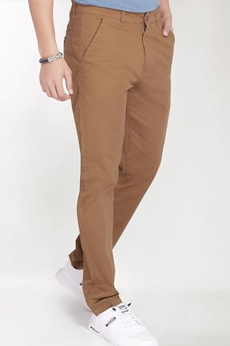 Image of DIVISIVE Men's Regular Fit Cotton Chinos Trousers Pants