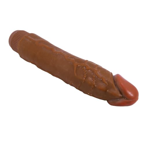 Vibratore Dildo Realistico Anale Vaginale Vibrante Marrone Pene Morbido Con Velocità Regolabile 240 Mm - 7