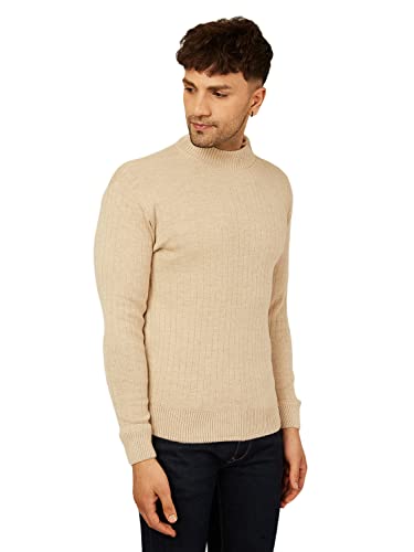 Image of Kvetoo Men High Neck Full Sleeve Winter Woolen Sweater