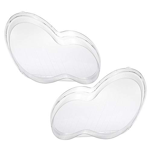X AUTOHAUX 1 Pair Car Front Headlight Headlamp Lens Cover PC Shell for Mercedes-Benz W203 2001-2007 2038203161 2038201159