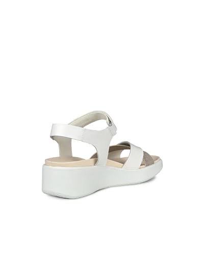 Image of ECCO Flowt Wedge Luxury Crossband | Casual Sandals