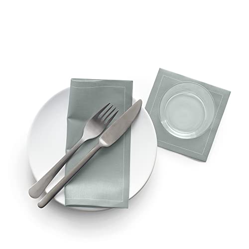 Servilletas de algodón para cóctel gris 50 unidades miniatura 3