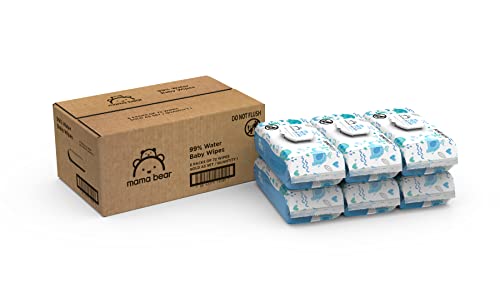 Amazon Brand - Mama Bear 99% Water Baby Wipes, Hypoallergenic, Fragrance Free, Full Pallet, 51840 Count (720 Packs of 72) - Thumbnail 2
