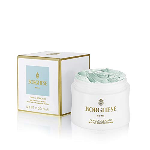Borghese Fango Delicato Mud Mask For Face and Body, Ideal for Delicate Dry and Normal Skin , 2.7 Oz