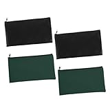 ARTIBETTER 4pcs Soft PU Leather Cash Pouches with Zipper Capacity Receipt Holders for Coins Cash Cards Fashionable Organizer