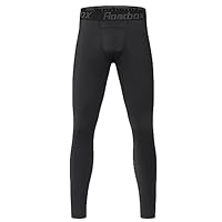 Roadbox Boys Compression Leggings, Youth Athletic Tights Basketball Base Layer Pants, Kids Baselayer Legging Sports Football