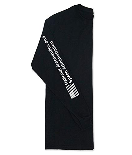 Riot Society NASA Meatball Logo Mens Long Sleeve T-Shirt - Black, Small