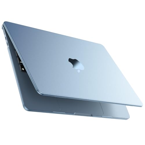 Image of MOSISO Compatible with MacBook Air 15 inch Case M5 M4 M3 M2, Sky Blue Clear | Ultra Thin Hard Case,Precision Color & Anti-Fingerprint -Compatible with MacBook Air 15.3 inch A3241 A3114 A2941 2026-2023
