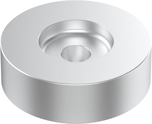 Kedok 45 RPM Adapter for 7 Inch Vinyl Record Players and Technics Turntables Solid Aluminum Dome 45 Adapter Silver