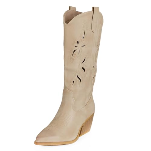 Bottes texanaises mi-hautes d'été pour sublimer vos robes de style bohème chic en festival