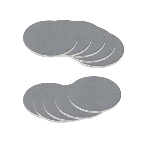 10枚入り 304ステンレススチール 丸板シート 直径30mm 厚さ1.2mm-5mm 金属ソリッドフラットディスク ブランク DIY 工芸品 工業用スタンピング用(30mmx4mm)