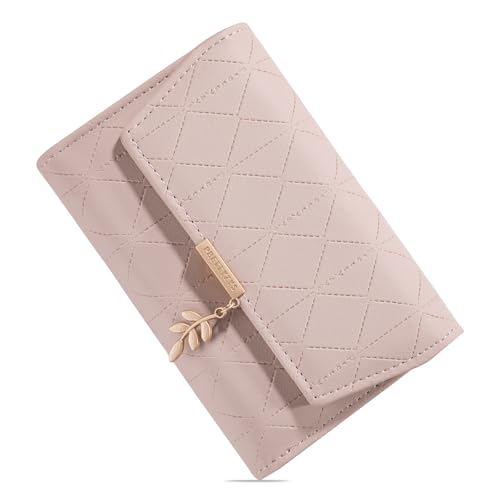Wallet Woman Leather Small Bifold RFID Blocking Card Holder Ladies Wallet with Zipper Coin Pocket