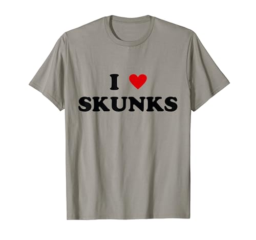 I Heart Dad Mom - Funny I Love Skunk Maglietta