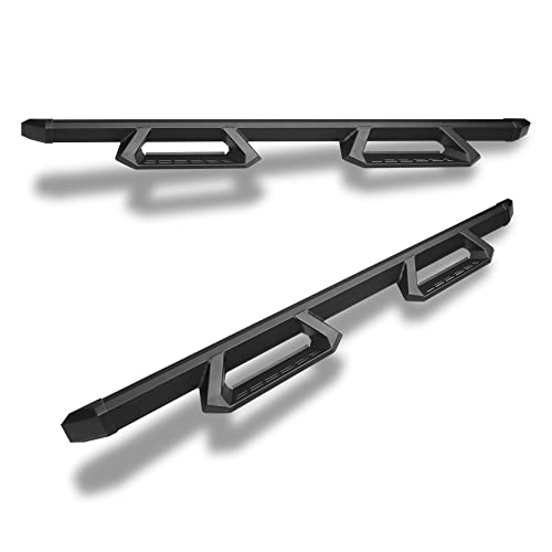 TLAPS 7422437371332 Compatible with 2009-2014 Ford F150 Super Crew (Crew) Cab Matte Black Aluminum Hoop Drop Step Side Nerf Bars