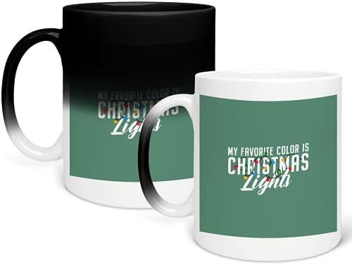 My Favorite Color Is Christmas Lights_MA4651 Color Changing Mug Magic Heat Coffee Mug – Funny Cup for Home Dorm Decoration Taza que cambia de color 325ml