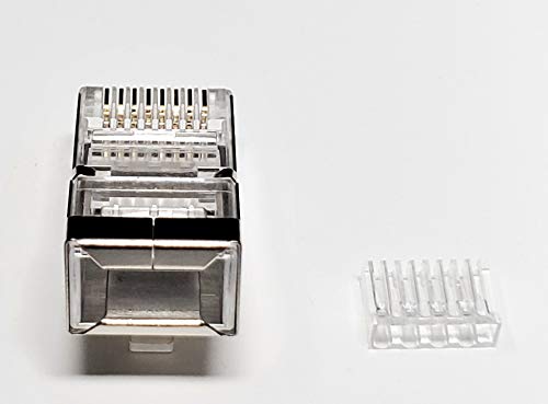 Micro Connectors Cat 6 Modular Shielded Plug Stranded Wire 50U, With Load Bar /50-Pack #TOP3