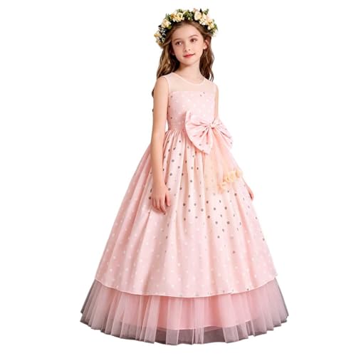 Vestido floral para niña de 9 a 15 años de fiesta infantil con tul