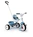 Produktbild Smoby - Be Move blau - Kinderdreirad mit Schubstange, Sitz mit Sicherheitsgurt, Metallrahmen, Pedal-Freilauf, für Kinder ab 15 Monaten