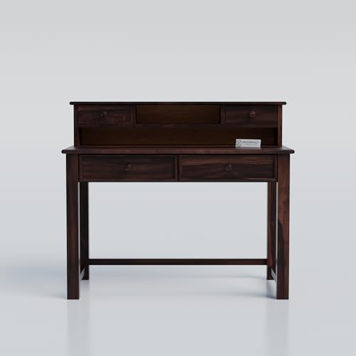Image of Jangid Handicraft Solid Sheesham Wood Study Table for Adults | Computer Table for Home | Wooden Writing Desk Work from Home Table | Rosewood | Basic Assembly | Walnut Finish