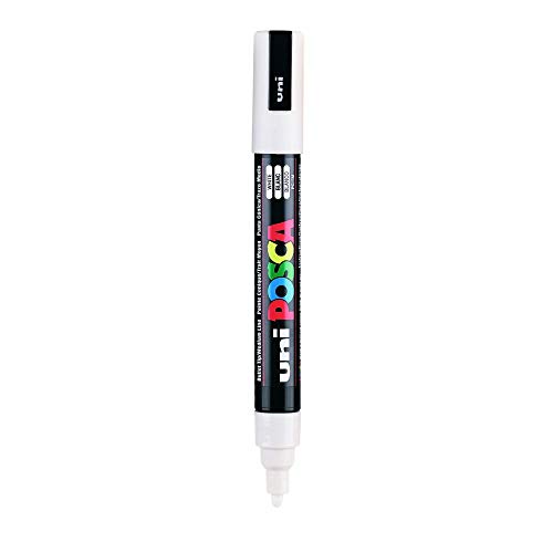 Image of uni-Ball Posca PCF-350 Brush Tip Marker Pen & Uniball Posca 5M 1.8-2.5 mm Bullet Shaped Marker Pen