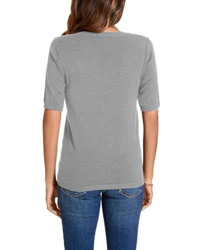 Womens Short Sleeve Sweaters Tops Crew Neck Pullover Shirt Lightweight Knit Sweater Blouse3