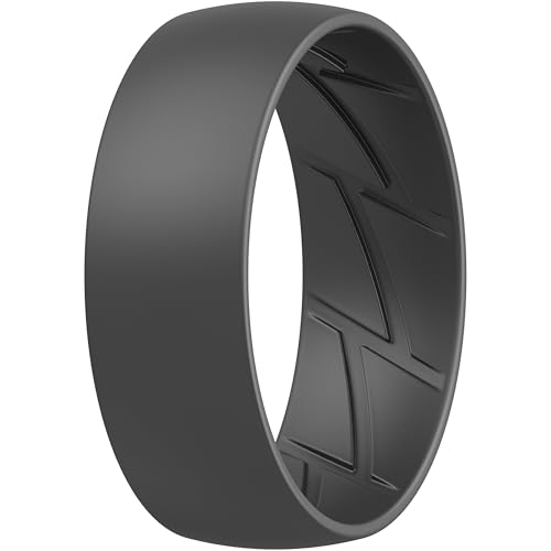 Image of ThunderFit Silicone Rings for Him and Her, Rubber Engagement Bands Unisex - 1 /4 /5 /7 /8 Variety Multipack