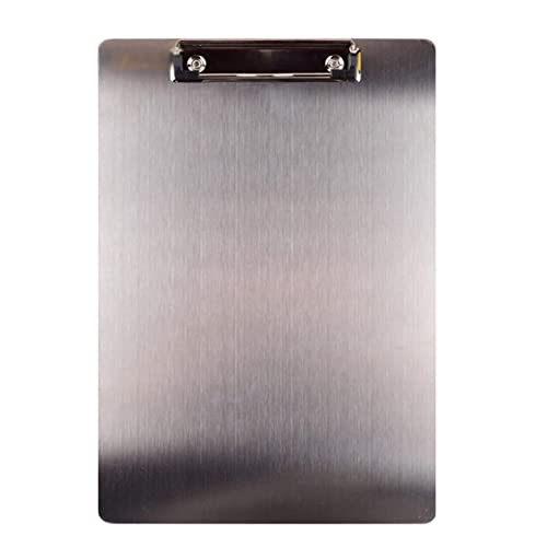 Osmond Portapapeles de metal carpeta A4 acero inoxidable Clip Board factura almacenamiento carpeta escritura archivo tablero menú carril para negocios
