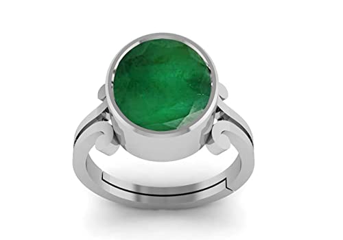 Bague émeraude pour homme et femme, le cadeau idéal en pierre verte 12,25 ct