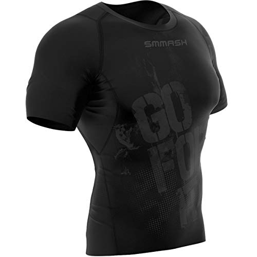 SMMASH Invisible Maglia a Manica Corta Compression...