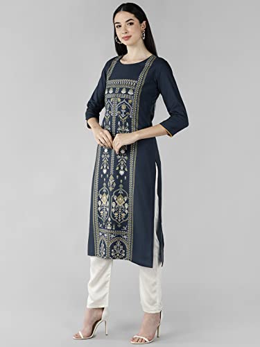 Image of Vaamsi Women's Crepe Regular Kurta
