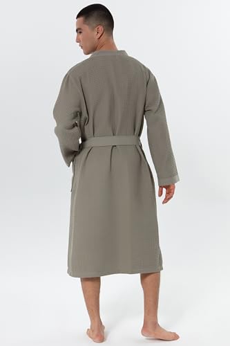 Image of SEYANTE Men's Waffle Kimono Bathrobe