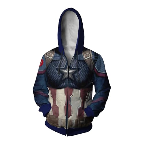 Image of 3D Captain Fashion Cosplay Hoodie Jacket