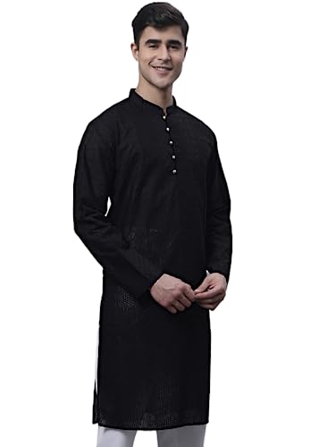 Image of Jompers Embroidered Cotton Kurtas for Men
