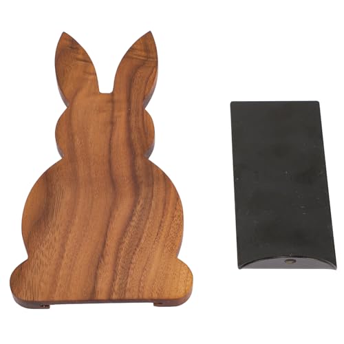 DONFAMDS 木製うさぎ型ブックエンド おしゃれな棚用書見台 の整理と収納に デスクトップ装飾に調和するかわいい書立スタンド