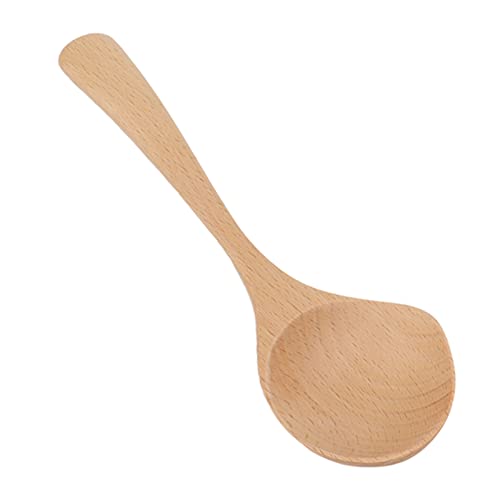 Louche à Soupe en Bois, 16cm Cuillère à Porridge en Bois à Long Manche, Cuillère de Service en Bois Fabriquée à Main, Grandes Cuillères de Cuisine Profondes pour...