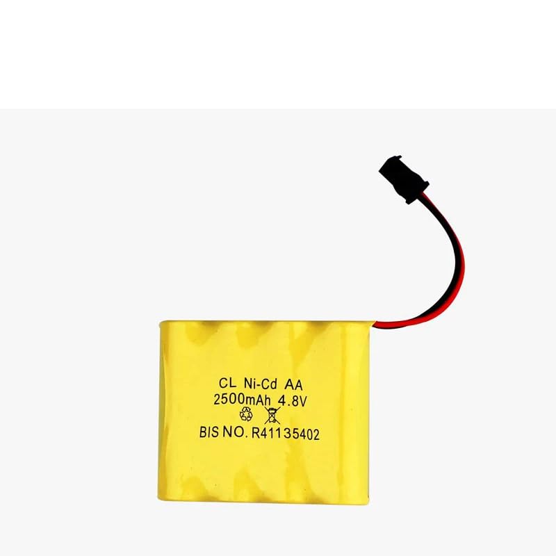 MICROUSB Compatible with NI-CD 2500mAh 4.8v Cell Battery Pack with SM Connector for Cordless Phone, Toys, Car etc.