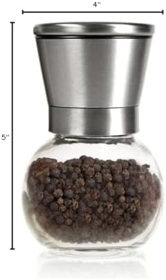 Cuisinox Premium Salt and Pepper Mill and Spice Grinder with Ceramic Mechanism, 4" x 5", Stainless Steel