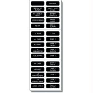 Blue Sea AC Panel Extended 120 Label Set