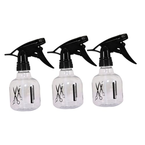 LALADEFIEE Lot de 3 Flacons Pulvérisateurs Vides en Plastique Transparent Vaporisateurs Multifonctionnels à Brume Fine pour Coiffure et Arrosage des Fleurs Rechargeables et Portables pour