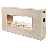 The Outdoor GreatRoom Company Linear Ready to Finish See-Through Fireplace (RSTL-72DNG), Electronic Ignition, 72-Inch, Natural Gas