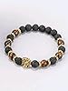 Textiles 4 Home Tigers Eye Lava Bead Bracelet Gold Lion Reiki Healing Chakra Anxiety Stress Essential Oil Diffuser Gift Boxed #1